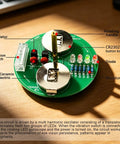 LED Rotating Desk Gyroscope Soldering Practice Kit For Beginners Easy No Fuss Build Electronics DIY Project circuit board.