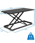 Sit Stand Keyboard Tray For Desk With Height Adjustable Riser And Large 23.6 Inch By 11.8 Inch Surface, ergonomic platform dimensions