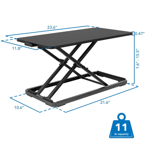 Sit Stand Keyboard Tray For Desk With Height Adjustable Riser And Large 23.6 Inch By 11.8 Inch Surface, ergonomic platform dimensions