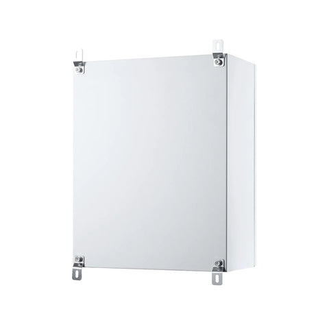 IP65 Weatherproof Metal Electrical Enclosure Box For Wall Mounting, Rugged Outdoor Junction Cabinet with mounting brackets, NEMA 4 Rated