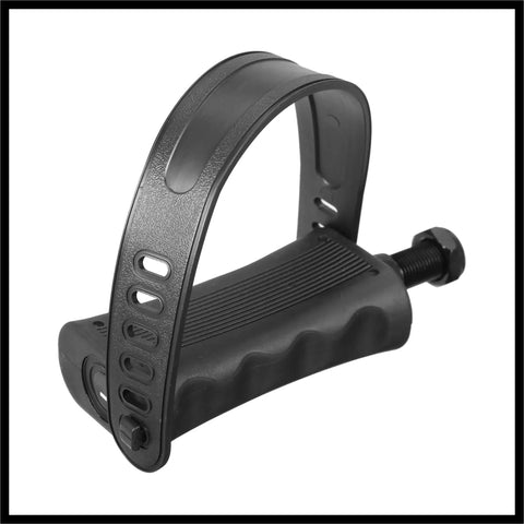 Grippy Non Slip Exercise Bike Pedals With Adjustable Straps One Half Inch Spindle Black Durable For Indoor And Outdoor Cycling