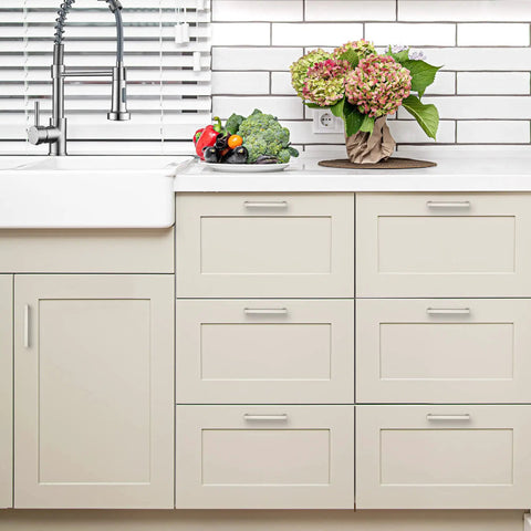 32 Pack 5 Inch Square Kitchen Cabinet Handles Satin Nickel Brushed Nickel Pulls For Cupboards And Drawers Durable