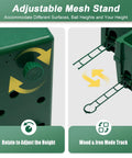 Adjustable mesh stand with wood and iron mode tracks for Automatic Golf Tee Machine For Indoor Simulators And Driving Ranges.