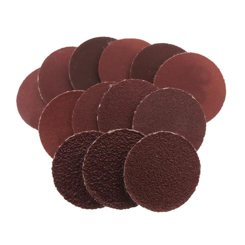 Grab These 200 Pcs Pro Sanding Discs With Hook And Loop Backing For Any Rotary Tool Featuring Dust Venting Holes From Smooth 60 To Glassy 2000 Grit For Fast Easy Swaps, assorted grit discs on a white background.