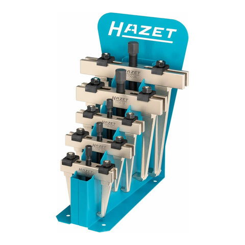 2 Arm Quick Release Puller Set Of 5 For Auto Shop Heavy Duty Tool Kit With Fast Release Mechanism Built To Yank Hubs Bearings And Suspensions Smoothly Durable Steel Pro Grade Automotive Pullers displayed on stand