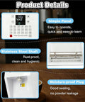 Product details of 3.5L Digital Automatic Powder Dispenser with controls, stainless steel shaft, and moisture-proof plug.