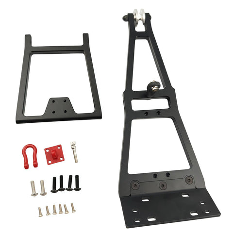 1/10 Scale RC Tow Truck Build Kit With Dual Winch Rescue Crane Arm For SCX10 TRX4 Capra LCG Chassis DIY Upgrade For RC Crawlers Heavy Duty Aluminum Tow Kit components