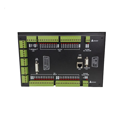 Five Axis DDCS Expert Beefed Up Motion Controller System For CNC Routers Milling Lathe And Engravers Offline Standalone Servo And Stepper Drive 1000KHz High Speed Controller With Auto Tool Change And Handwheel Guidance Replacement For Mach3 front panel