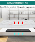 High Density Foam Bed Support Pad Slays Sagging Mattresses With No Sweat Setup And Reinforced Flat Top for Twin beds lifting sagging areas.