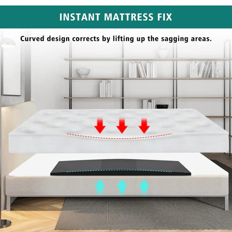 High Density Foam Bed Support Pad Slays Sagging Mattresses With No Sweat Setup And Reinforced Flat Top for Twin beds lifting sagging areas.