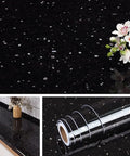Budget Friendly Black Granite Countertop Contact Paper Peel And Stick Self Adhesive Vinyl Wrap for Kitchen and Bathroom Tables