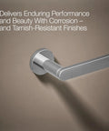 Composed 24 Inch Towel Bar In Polished Chrome Durable Corrosion Resistant Bathroom Hardware angled view showing corrosion resistance