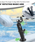 Anti Vibration Trolling Motor Stabilizer Mount For Yaks And Small Boats, Adjustable With 360 Degree Rotation, Universal Fit