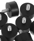 8 Piece Adjustable M6 Screw In Rubber Furniture Leveling Feet With No Slip Anti Vibration Dampening For Tables And Chairs In Bedrooms And Living Rooms black rubber feet with metal screws