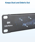 Badass 1U Blank Rack Panels For 19 Inch Server Cabinet And Network Rig With Heavy Duty Steel Filler Covers In Sleek Black, front view showing dust protection.