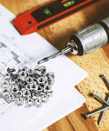 Top Shelf 50 Pc Stainless Steel Screw Nuts With Coarse Thread Heavy Duty Hex Fasteners Corrosion Proof Hardware on blueprints.