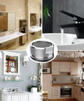 Six Pack Universal Bathroom Sink Faucet Aerator Replacement Set Crafted From Top Notch Chrome Plated Brass in modern kitchen and bathroom settings.
