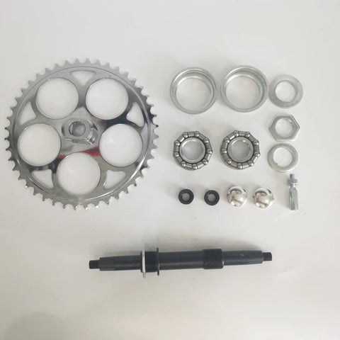2 Inch Cup Bike Conversion Kit Crank Set With 180mm Axle And 44 Tooth Sprocket Included Bottom Bracket Cup Ball Bearing Kit