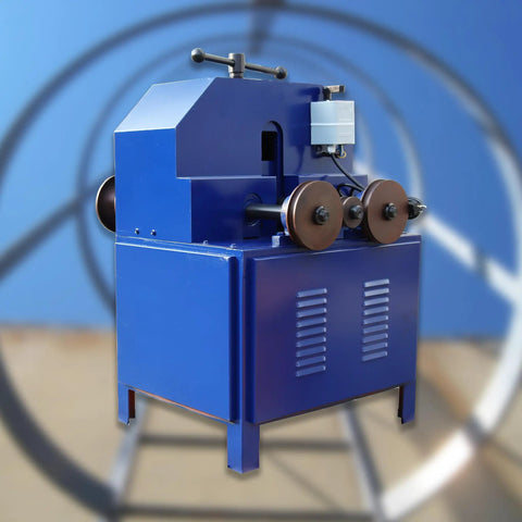 Lg Xenzhuo Heavy Duty Electric Pipe Bender 1500W Rolling Tube Bending Tool with 17 Precision Dies, blue industrial machine.