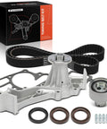 Beefed Up Engine Timing Belt Kit With Water Pump For 3.3L V6 Nissan Frontier 1999-2004 Pathfinder 1996-2000 Xterra 2000-2004 Infiniti QX4 1997-2000 Includes Gasket Set displayed on white background