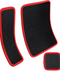 Three Piece Flexible Magnetic Tool Mat Set For Mechanics And DIYers In Car Repair Heavy Duty Magnetic Trays That Hold Screws Nuts Bolts And Small Metal Parts Non Slip Workbench Mats In Small Medium And Large Sizes, three black red PVC mats