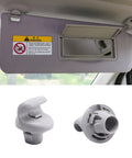Sun Visor Clips And Hook Set For Nissan Sentra 2015 To 2019 350Z 2003 To 2009 And Juke 2013 To 2017 Plastic Gray 2 Pack Replacement Mounting Clips For Sun Visor shown in use
