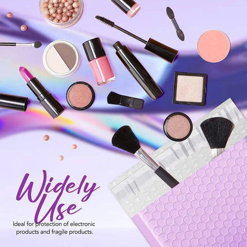 Gradient Purple 6x10 Inch Opaque Bubble Mailers 100 Pack Usable 6x9 Inner Size Thick Bubble Padding With Strong Adhesion With Makeup