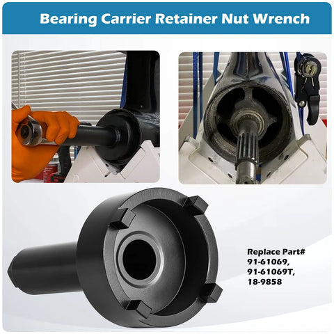Bearing Carrier Retainer Nut Wrench Tool For Mercruiser Outdrives Fits Alpha One Pre Alpha Generation Two Bravo One TRS MC1 Models