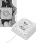 Slick Mini USB Ultrasonic Dishwasher With IP67 Waterproof Build, white cleaner in bubbly water for pots and plates.