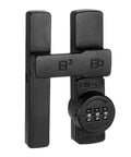 Matte Black 180 Degree Mechanical Password Lock, 3 Digit Keyless Flip Latch, Zinc Alloy for Barn Doors and Cabinets