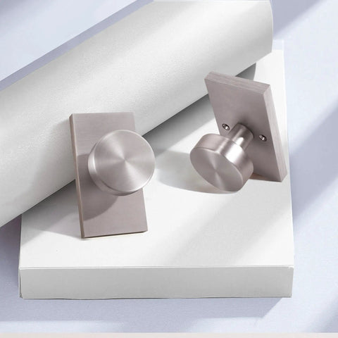 Heavy Duty Zinc Alloy Dummy Door Knobs With Brushed Nickel Finish Universal Decorator Interior Handles view from above