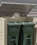 Premium 20 Pack Replacement Bolts Compatible With Suncast Storage Sheds installed in shed lid securing outdoor trash bins.