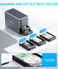 Top Tier Five Bay External Hard Drive Enclosure Built Different With Sleek Aluminum Chassis And Plug And Play Powerhouse Usb 3.0 Interface For 3.5 And 2.5 Inch Sata Hdd Ssd Supporting A Massive 120Tb Direct Attached Storage System, with SATA drives.