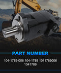 Direct Drop-In Hydraulic Motor For Eaton Char-Lynn 2000 Series, heavy-duty cast iron, 2-bolt flange with excavator background