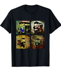 Classic Fit Awesome Tuk Tuk Rickshaw And Italian Scooter Graphic Tee For Dope Road Trip Vibes Soft Cotton Unisex Casual Streetwear Top featuring colorful tuk tuk prints.