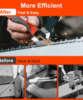 Electric Chainsaw Sharpener Kit With On Saw Quick Sharpening Angle Guide Six Titanium Diamond Bits 180W Five Speed Settings