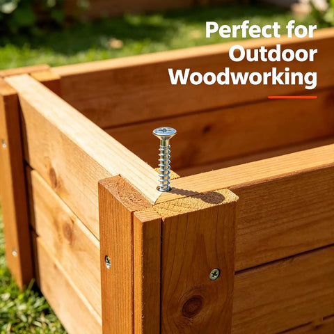 Galvanized Wood Screw Kit With 202 Pieces In Five Sizes For Drywall And Wood Projects Self Tapping Phillips Drive Screws used in wood project