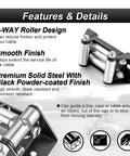 Beefed-Up Winch Mounting Bracket Plate With 4 7 8 Inch Winch Roller Fairlead Cable Guide shown with features and details.