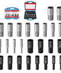 Nut And Bolt Thread Checker Set Inch And Metric 14 Inch And 12 Metric Thread Gauges In An EVA Holder Inside A Portable Waterproof PVC Case