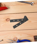 Heavy Duty Rotatable Hidden Door Hinges 2 Pack for Cabinets, Secret Doors and Bookcases on wooden surface with tools
