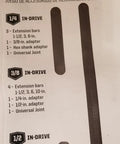 Heavy Duty Drive Tool Accessory Set With Three Drive Sizes One Quarter Inch, Three Eighths Inch And One Half Inch, item list