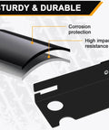 Close-up view of wheel alignment tool showcasing sturdy design, corrosion protection, high impact resistance features.