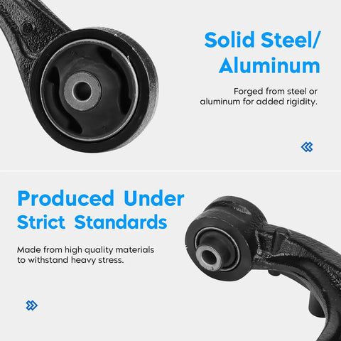 Honda Accord Front Lower Control Arm With Ball Joint Kit For 2008 2012 And Acura TSX 2009 2014 Driver And Passenger Sides Replacement End Link Suspension Upgrade Four Piece Set, forged steel bushing close-up