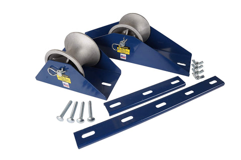 Heavy Duty Tray Type Cable Sheave with Aluminum 5 Inch Sheave and 12 Inch Length for Easy Tray Pulls and Self Lubricating Bearings