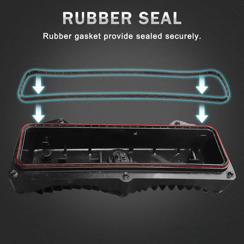 Close-up of rubber seal gasket for Ford F Series Super Duty 6.7L Powerstroke Diesel Fuel Filter Replacement 2017-2025