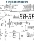 Schematic diagram for DIY Clock Soldering Kit With 4 Digit Digital Alarm Clock, RGB Lighting Modes, Large Display.