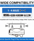 Proportional Electric Over Hydraulic Trailer Brake Controller Kit For 1-4 Axle Trailers Fits Tekonsha Prodigy P2