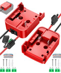 Two Pack 18V Battery Adapters For M18 Compatible, Power Wheel Adapter Kit With Built In Switch And Fuse, 12AWG Wire