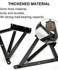 Heavy Duty Bench Seat Hinges With Spring Lift Up Mechanism For Storage Sofa Bed Ottoman Toy Box Chest And Furniture Storage Hardware In Black Steel Tough As Nails Build