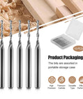 Top Tier Carbide Ball Nose End Mills With Dual Flutes For Smooth Cnc Routing And Precise Engraving On Wood Pvc Mdf Hardwood Built Tough One Eighth Shank With Sixteenth In Cut Diameter Pack Of Ten in storage case.